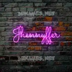 jhennyffer in Pink Neon style - 3D name wallpaper