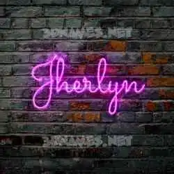 jherlyn in Pink Neon style - 3D name wallpaper