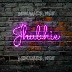jhubhie in Pink Neon style - 3D name wallpaper