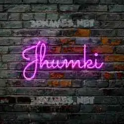 jhumki in Pink Neon style - 3D name wallpaper