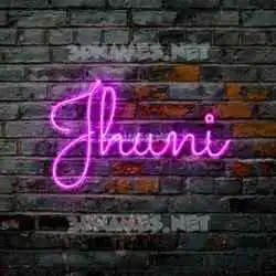 jhuni in Pink Neon style - 3D name wallpaper