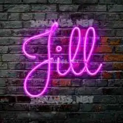 jill in Pink Neon style - 3D name wallpaper