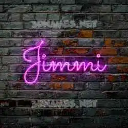 jimmi in Pink Neon style - 3D name wallpaper