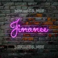 jinanee in Pink Neon style - 3D name wallpaper