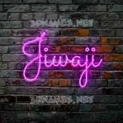 jiwaji in Pink Neon style - 3D name wallpaper