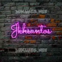 jkhsantos in Pink Neon style - 3D name wallpaper