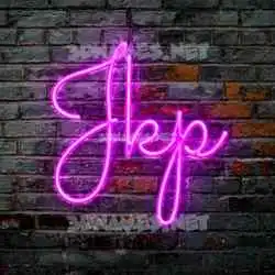 jkp in Pink Neon style - 3D name wallpaper