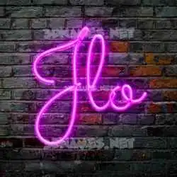 jlo in Pink Neon style - 3D name wallpaper