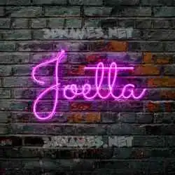 joetta in Pink Neon style - 3D name wallpaper