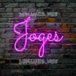 joges in Pink Neon style - 3D name wallpaper