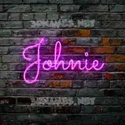 johnie in Pink Neon style - 3D name wallpaper