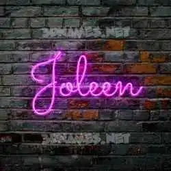 joleen in Pink Neon style - 3D name wallpaper