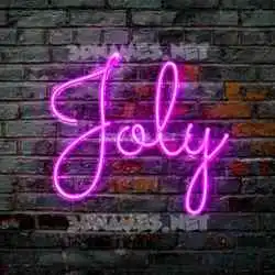 joly in Pink Neon style - 3D name wallpaper
