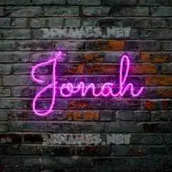 jonah in Pink Neon style - 3D name wallpaper