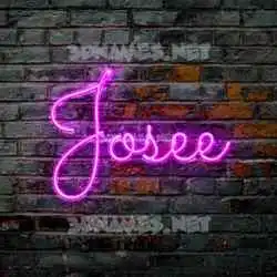 josee in Pink Neon style - 3D name wallpaper