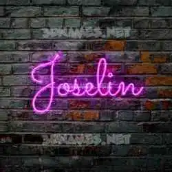 joselin in Pink Neon style - 3D name wallpaper