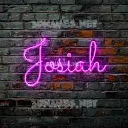 josiah in Pink Neon style - 3D name wallpaper