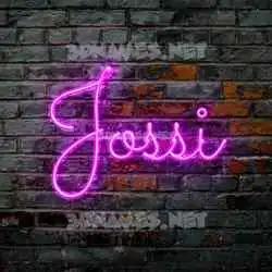 jossi in Pink Neon style - 3D name wallpaper