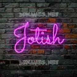 jotish in Pink Neon style - 3D name wallpaper