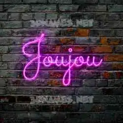 joujou in Pink Neon style - 3D name wallpaper