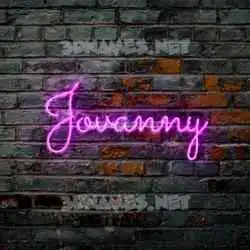 jovanny in Pink Neon style - 3D name wallpaper