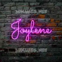 joylene in Pink Neon style - 3D name wallpaper