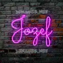 jozef in Pink Neon style - 3D name wallpaper