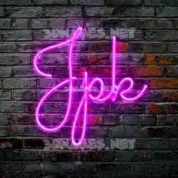 jpk in Pink Neon style - 3D name wallpaper