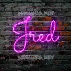jred in Pink Neon style - 3D name wallpaper