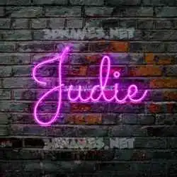 judie in Pink Neon style - 3D name wallpaper
