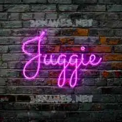juggie in Pink Neon style - 3D name wallpaper