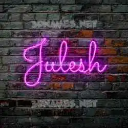 julesh in Pink Neon style - 3D name wallpaper