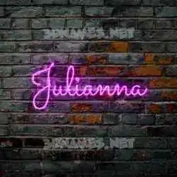 julianna in Pink Neon style - 3D name wallpaper