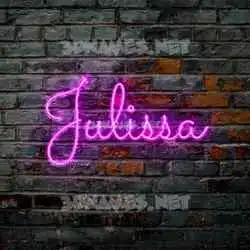 julissa in Pink Neon style - 3D name wallpaper