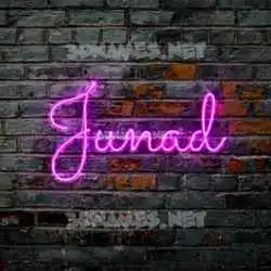 junad in Pink Neon style - 3D name wallpaper