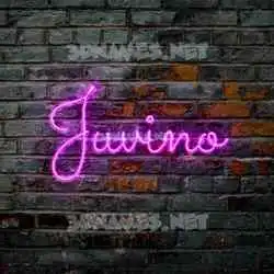 juvino in Pink Neon style - 3D name wallpaper