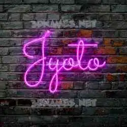 jyoto in Pink Neon style - 3D name wallpaper