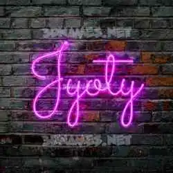 jyoty in Pink Neon style - 3D name wallpaper