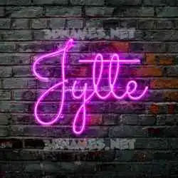 jytte in Pink Neon style - 3D name wallpaper