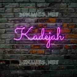 kadejah in Pink Neon style - 3D name wallpaper