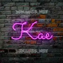 kae in Pink Neon style - 3D name wallpaper