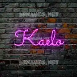 kaelo in Pink Neon style - 3D name wallpaper