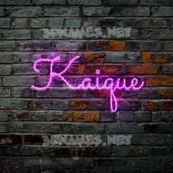 kaique in Pink Neon style - 3D name wallpaper