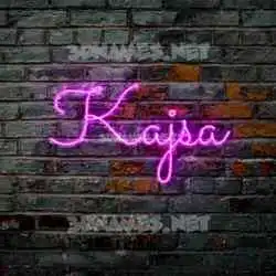 kajsa in Pink Neon style - 3D name wallpaper