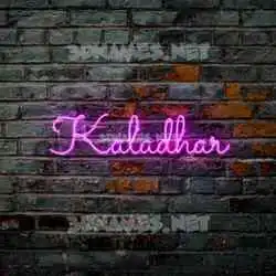kaladhar in Pink Neon style - 3D name wallpaper
