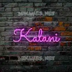 kalani in Pink Neon style - 3D name wallpaper