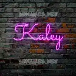 kaley in Pink Neon style - 3D name wallpaper