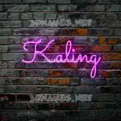 kaling in Pink Neon style - 3D name wallpaper