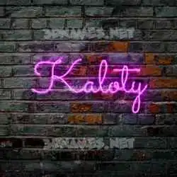 kaloty in Pink Neon style - 3D name wallpaper