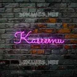 kaseemu in Pink Neon style - 3D name wallpaper